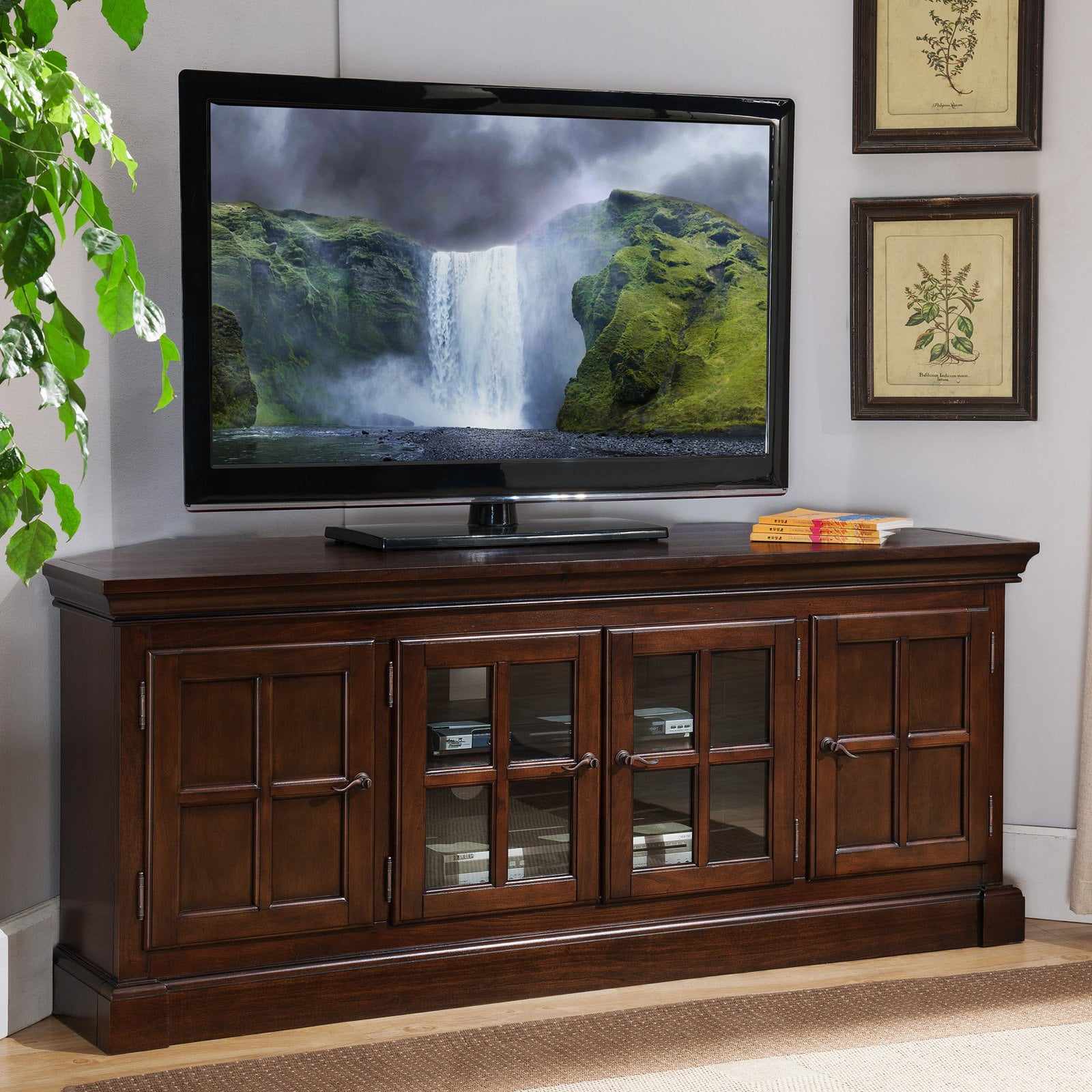 Leick Home Bella Maison 56 Corner TV Stand For TV s Up To 65 