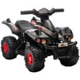 thumbnail image 1 of Qaba 6V Kids ATV Quad w/ Music, Forward, for Toddlers Ages 2-6 Years, Black, 1 of 10