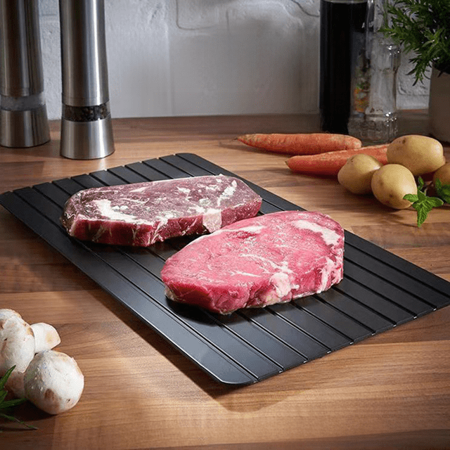 Tabla de descongelación rápida de carne fresca, mariscos, filetes, carne congelada, tabla de hielo, 9 veces la comida, tabla de cortar de descongelación rápida