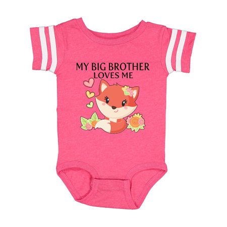 

Inktastic My Big Brother Loves Me- little fox Gift Baby Boy or Baby Girl Bodysuit