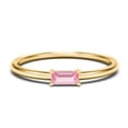 thumbnail image 1 of East-West Stackable Baguette Birthstone Ring - Pink Tourmaline (October), 1 of 5