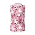 thumbnail image 6 of Lsque Rose Rabbit Print Men's Cotton Blend Sleeveless Muscle Shirts (S-3XL)- Moisture Wicking, Odor Protection, UPF 30+,XX-Large, 6 of 8