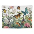 thumbnail image 5 of JRXY  Leaf Butterfly Tapestry Wall Hanging, Sage Green Leaves and Flowers with Butterflies Wall Hanging Tapestry Spring Plant Tapestry for Bedroom Living Room Wall Decor Painting, 5 of 6