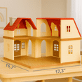 thumbnail image 6 of OLEOCA Family Grand Doll House — Light-Up 2-Story Cozy Cabin with Furniture & Bunny Figure, Complete Dollhouse Playset for Creative Pretend Play, Gift for Kids Ages 3+, 6 of 8