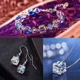 thumbnail image 2 of 8mm Austriacos Cubo de Cristal Pulsera Collar Pendientes Set Pulsera de Cristal, 2 of 8