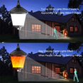 thumbnail image 4 of Luz decorativa solar para exteriores, luz de pared intermitente decorativa 2 en 1, de atardecer a amanecer, 87 sensores de movimiento LED, impermeable al aire libre, adecuada para fiestas, jardines, patios, garajes, puertas traseras/delanteras (1 paquete) ER, 4 of 5