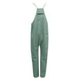 thumbnail image 4 of TRUBKH Denim Jumpsuit for Women,overalls for Women,jumpers for Women,skinny Jeans for Women,,sleeveless Jumpsuits V Neck Spaghetti Strap Overalls Long Pants Romper with Two Pockets Green 1 M, 4 of 5