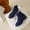 Blue, variant on Fall Clearance Plush Warm Down Boots Thick Soled Black Cotton Boots High Boots