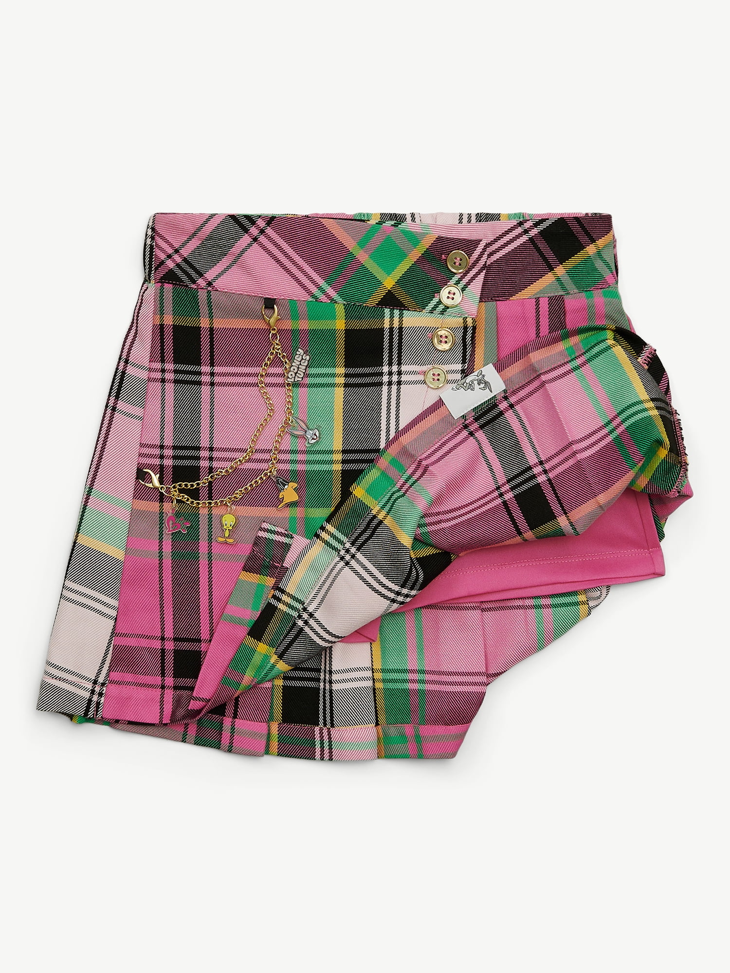 Justice Girls Collab Asymm Pleated Skirt, Sizes XS - XLP