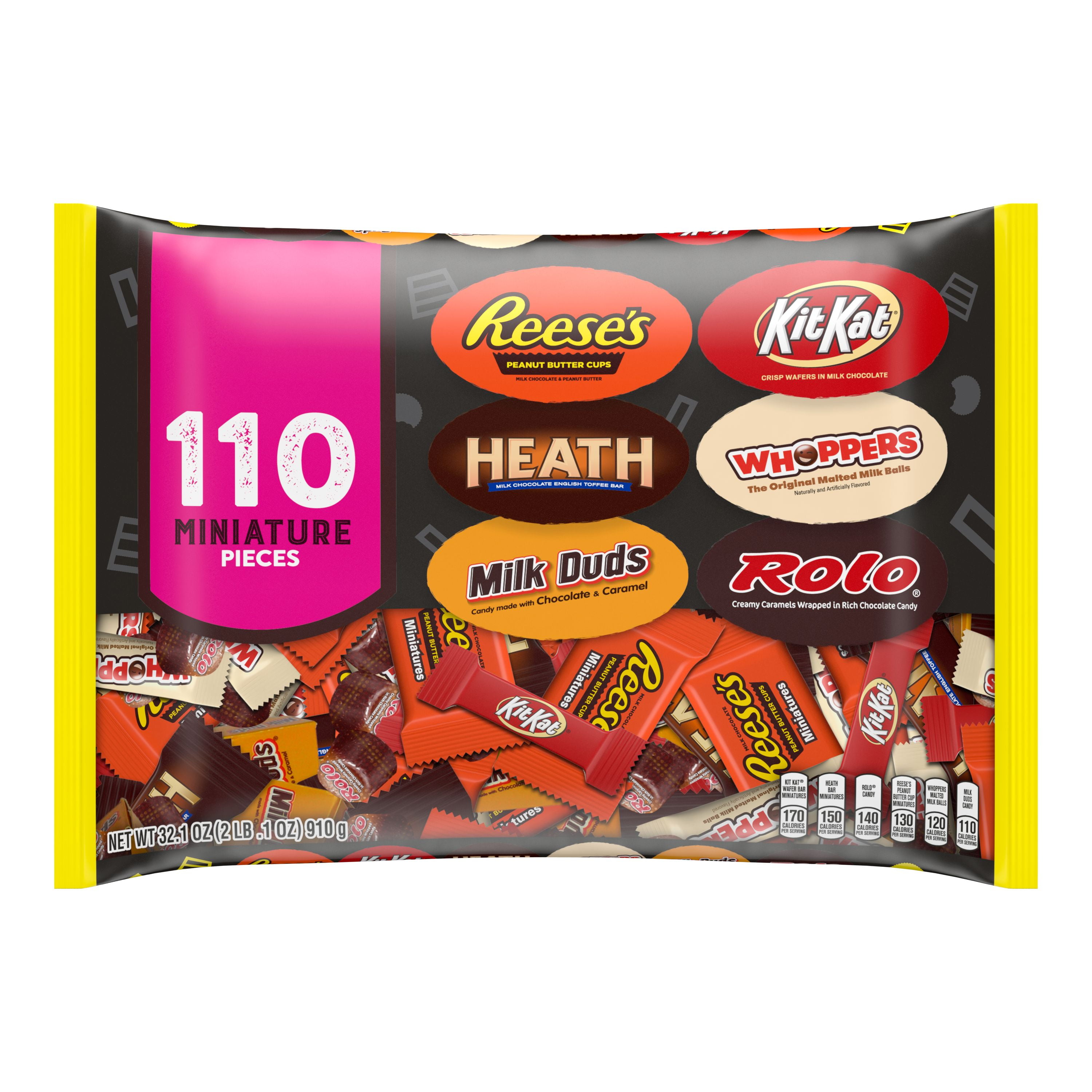 Hershey, Chocolate Assortment Miniatures Candy, Halloween, 32.1 Oz ...