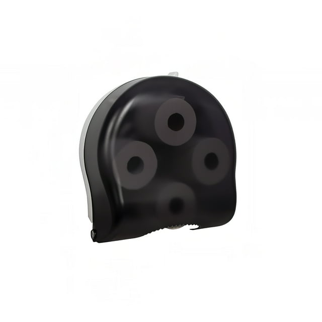 San Jamar R3900 TBK Distributeur de Papier Toilette Mural avec Capacité de Rouleau Standard de (4) - Gauche, Plastique, Noir