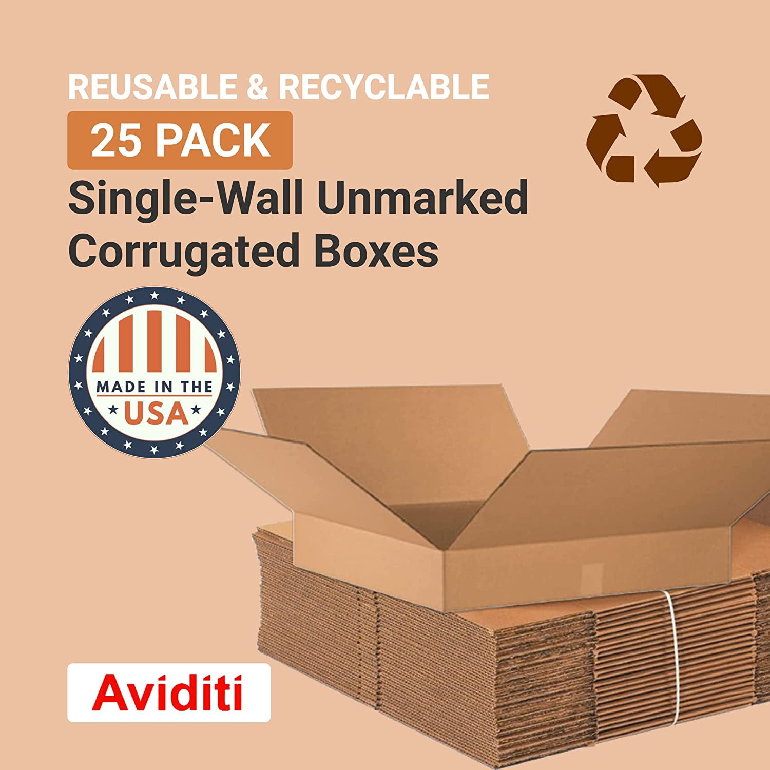 Box Partners Flat Corrugated Bxs,24x24x4,Kraft,10/BDL - BXP 24244