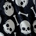 thumbnail image 7 of Skull & Bones Faux Shearling Micro Plush Throw Blanket 50" x 60" Black & White by Plazatex, 7 of 7