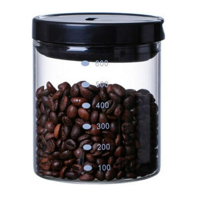 Glass Storage Jar With Airtight Lid - 35Oz Clear Glass Bulk Food Storage Jar For Tea Coffee Spices Candy Cookies
