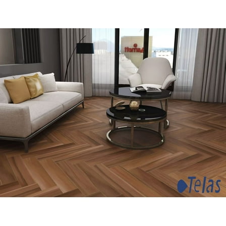 SPC Waterproof Wood Flooring - Deep Brown