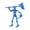 #04924260424003a8 Blue, variant on Skeleton Movable Model, Fully Poseable Action Figure with Weapons, 3D Assembly Kit for Display, 8 Styles