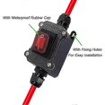 thumbnail image 3 of DC12V Inline Wire Dual Side Wiring 25A IP67 Switch, 3 of 5