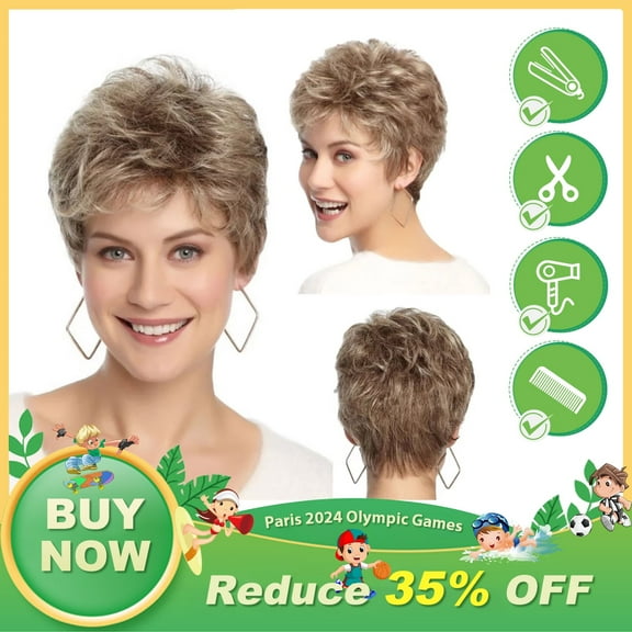 UTOURS Fashion Women's Sexy Full Bangs Wig Short Brown Styling Cool