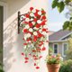 thumbnail image 5 of Plantas Artificiales Colgantes con Flores - Impermeables Resistentes Al Viento con Flores, Rojo MNFD, 5 of 6