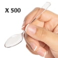 thumbnail image 4 of Loreso Mini Spoons, Clear Plastic Disposable Mini Dessert Spoons For Miniature Dessert Cups, Tasting Party, Sampling, Ice Cream, Small Catering Supplies, 4 of 6