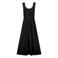 thumbnail image 6 of Yuwull Womens Formal Dresses Wrap V-Neck Cocktail Dress for Women Ruched Side Split Bridesmaid Wedding Guest Maxi Dresses Black, 6 of 8