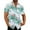 Green, variant on Hpapadks Summer Shirts for Men Beach Hawaii Tropical Print Short Sleeve Lapel Button Down Blouses Mens Dress Shirts Dark Blue L
