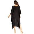 thumbnail image 2 of Sakkas Clementine Third Women's Tie Dye Caftan Dress/Cover Up Beach Kaftan Summer - 42-Black - One Size, 2 of 5