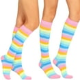 thumbnail image 4 of Rainbow Print Stockings for Women  Knee-High Style, 4 of 8