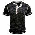 thumbnail image 4 of Hvyesh Men’s Henley Shirts Short Sleeve Athletic Button Tee Shirts Summer Lightweight Basic T Shirts, 4 of 8