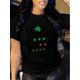 thumbnail image 1 of Camiseta de San Patricio para mujer, con estampado de trébol irlandés de la suerte y corazón, tejido de punto de algodón suave, transpirable y absorbente del sudor, cuello redondo, elástica, ideal par, 1 of 5