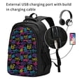 thumbnail image 2 of Easygdp Graffiti Art Mochila para Laptop de Viaje con Puerto USB, Mochila para Laptop con Puerto de Carga USB para Mujeres y Hombres, 2 of 7