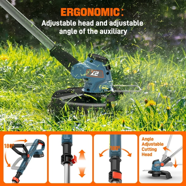 SENIX GTX2-M 20V Straight Shaft Battery Powered String Trimmer