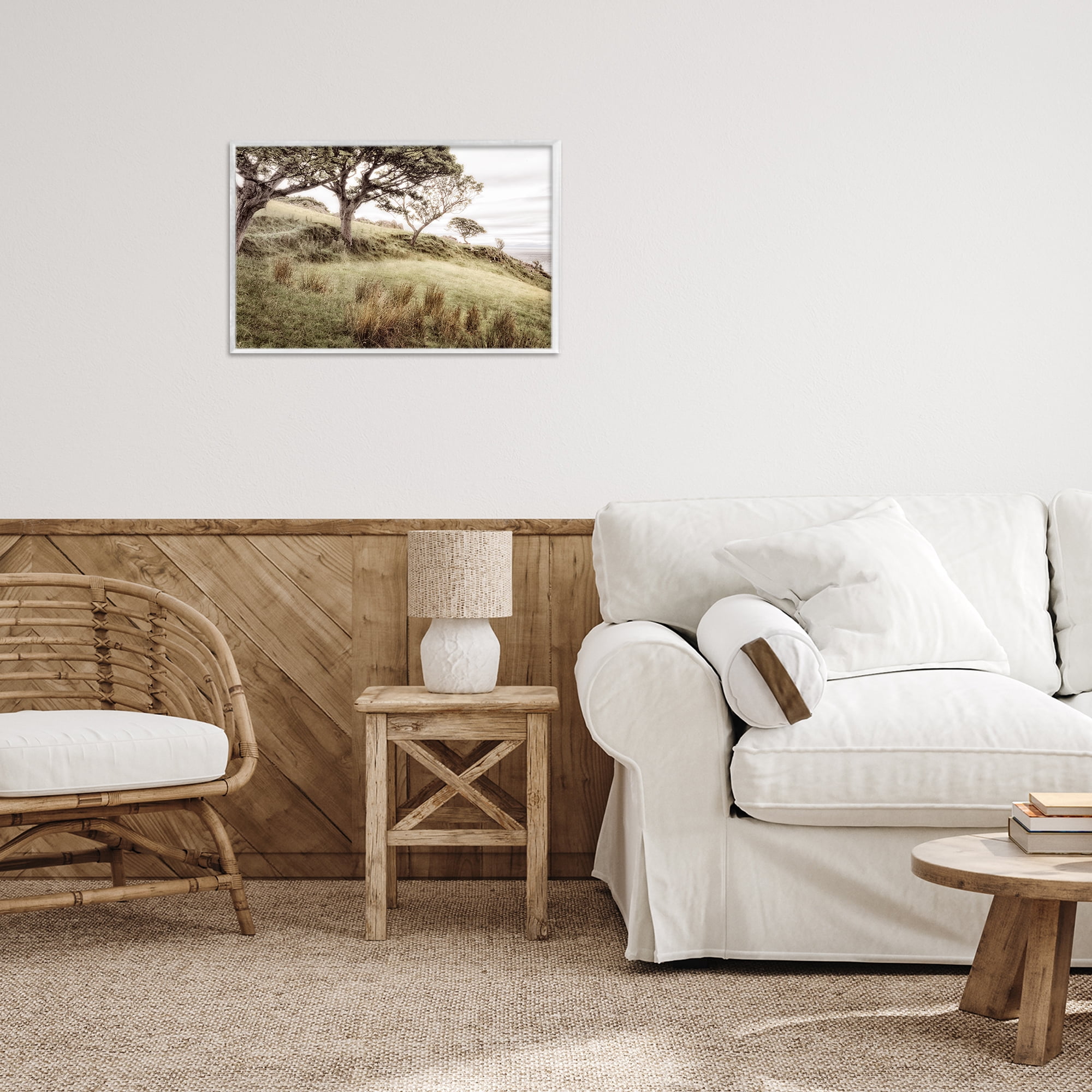 Stupell Industries Irish Hillside Landscape White Framed Giclee Art, design by Andy Amos