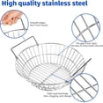 thumbnail image 3 of Charcoal Basket for Grill, Stainless Steel Ash Basket for Large Big Green Egg & Kamado Joe, Heavy Duty Firebox Accessories with Folding Handle, 3 of 7