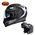 thumbnail image 3 of Casco de motocicleta con doble visera, modular, abatible, de cara completa, para adultos, hombres y mujeres, aprobado por DOT, Casco Moto Cascos Para Moto, 3 of 5