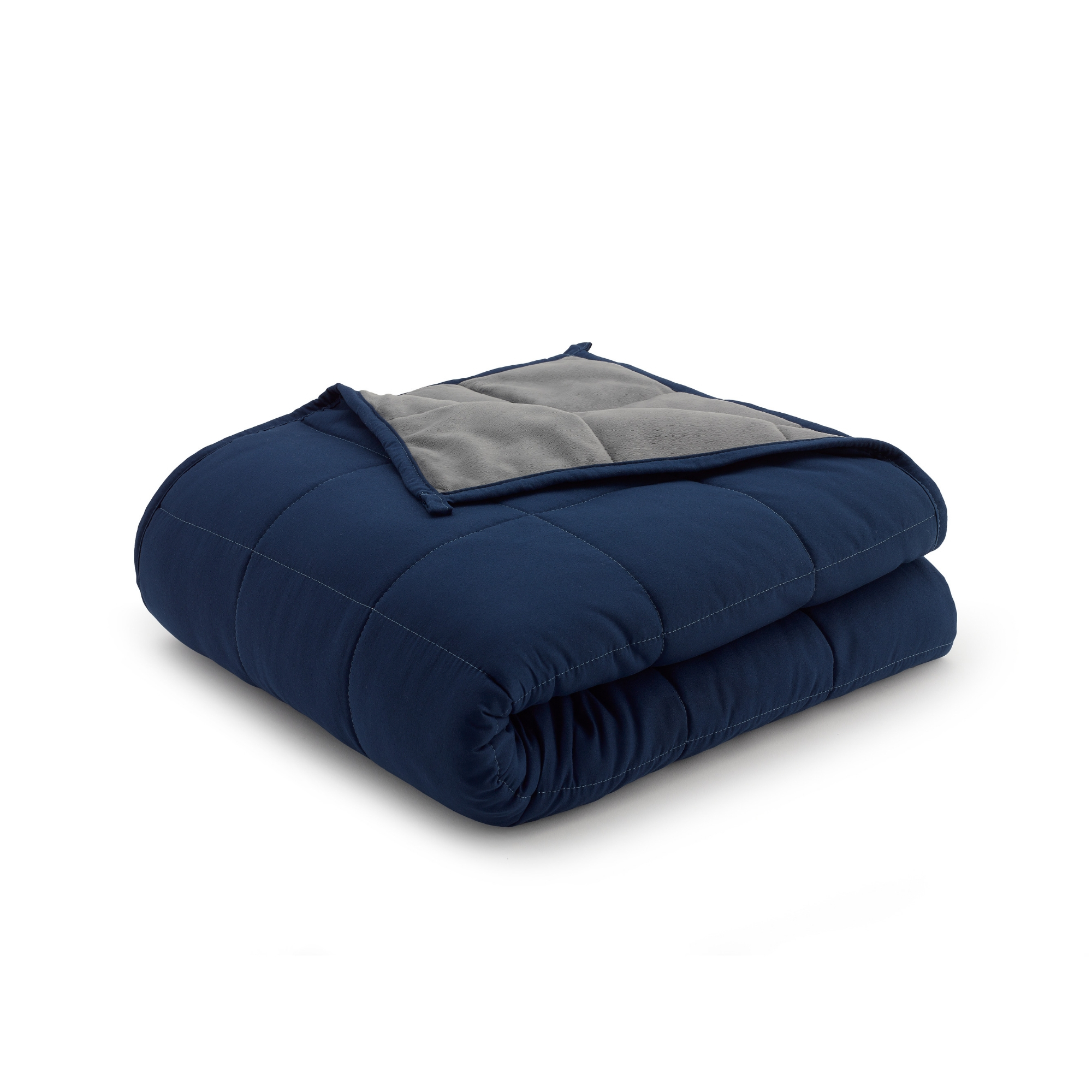 Ella Jayne Reversible 48"x72" Weighted Blanket – Grey/Navy – 20lb