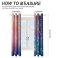 thumbnail image 2 of Colorful Gradient Fish Scale Texture Mermaid Curtains Aesthetic Envrionmental Friendly Picture, Living Room Bedroom Window Drapes 2 Panel Set, 2 of 5