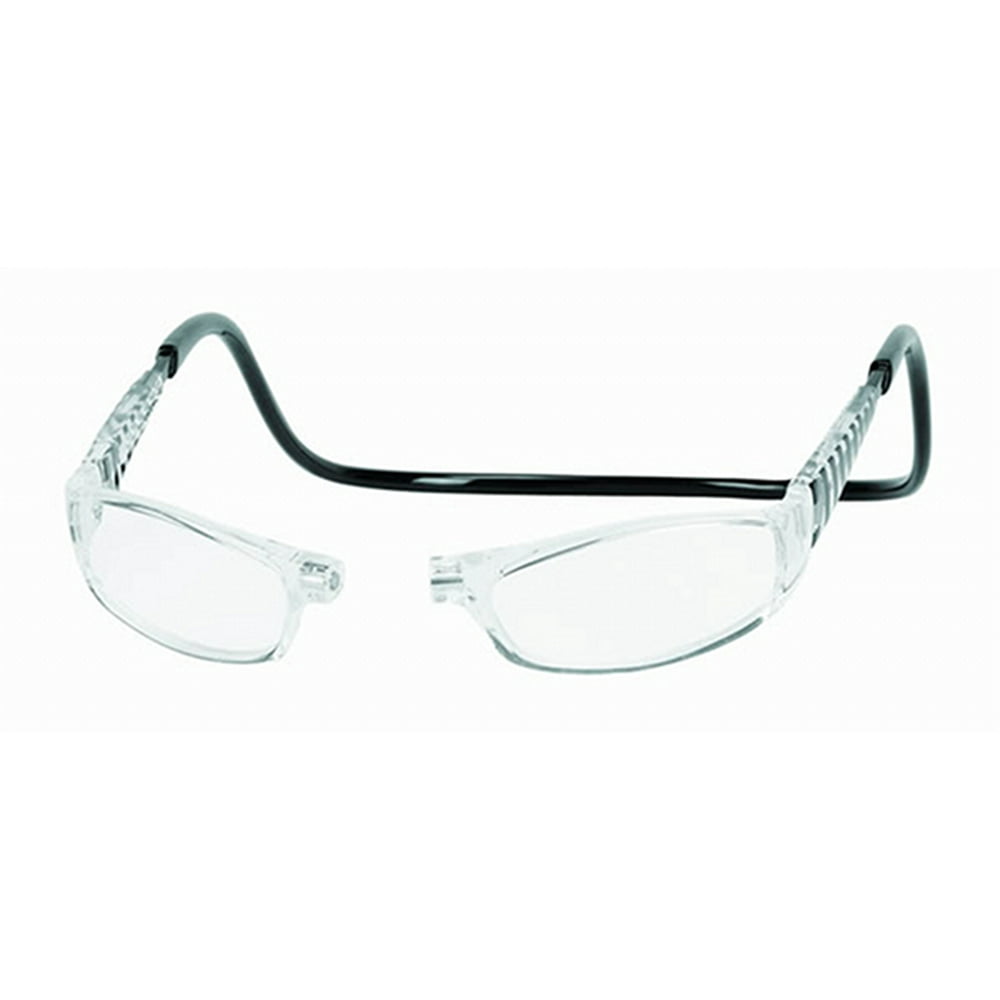 Clic Readers Reading Glasses Clic Readers Euro Black & Clear Walmart