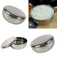thumbnail image 1 of 4 tazones para mezclar de material acero inoxidable con tapa, suministros de cocina: pieza para agregar a cualquier cocina o de servir de entre BLESIY Tazón de arroz de acero inoxidable, 1 of 8