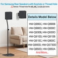 thumbnail image 3 of Speaker Stands Pair for Samsung HW-Q990F/Q990C/Q990D Rear Speaker Stand with Wall Mount - Height Adjustable Speaker Floor Stands for Q Series Samsung Speaker Stands Pair with Keyhole or Thread Hole, 3 of 9