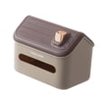 thumbnail image 1 of Caja de pañuelos con forma de casa, organizador a prueba de polvo con base antideslizante Café, 1 of 6