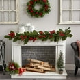 thumbnail image 3 of Nearly Natural 5ft. Magnolia Berry Pine Artificial Garland, 3 of 4