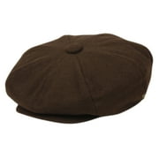 Oversize Melton Wool 8 Panel Classic Applejack Big Apple Newsboy One Size Hat Cap