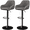 Gray, variant on Alden Design Adjustable Vintage Faux Leather Bar Stools with Backrest, Set of 2, Gray