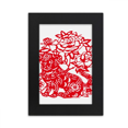 thumbnail image 1 of Perro de año nuevo chino de corte de papel Marco de Fotos de escritorio imagen Arte Negro Pintura 5x7 pulgadas, 1 of 4