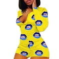 thumbnail image 1 of Combinaison à Col en V pour Femmes, Imprimé, Manches Longues, Pyjama, 1 of 2