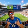 thumbnail image 4 of Tatuajes temporales para aficionados al fútbol | Paquete de 10 calcomanías para rostro y cuerpo para el día del partido, 4 of 6