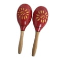 thumbnail image 4 of Wooden Sand Hammer, One Pair Hand Painted Patterns Striped Maracas Beginner Instrument for Rhythm Development, for Family and Friends, 4 of 7