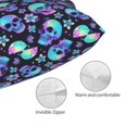 thumbnail image 3 of Kdxio Cotton Pillow Cases 20"x30" Pillowcases,Soft and Breathable Bedroom Pillow Cases-Skull flower tie dye-No Pillow Core, 3 of 5
