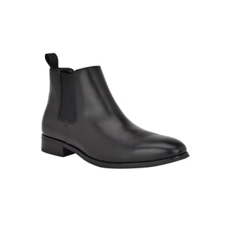 TOMMY HILFIGER Mens Black Goring Syler Square Toe Stacked Heel Chelsea Boot 7.5 TOMMY HILFIGER Mens Brown Goring Syler Almond Toe Stacked  main image 4